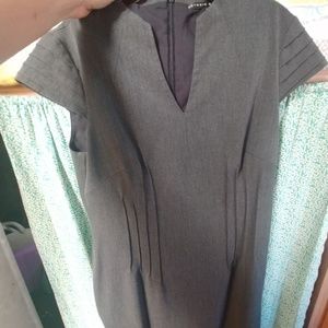 Grey suit dress capped sleeves